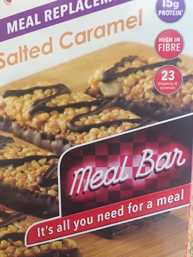 SlimFast Nutty Salted Caramel Meal Replacement Bars Snacks Weight Loss
