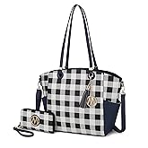 MKF Collection Shoulder Bag for Women, Vegan Leather Top-Handle Crossbody Purse Tote Satchel Handbag