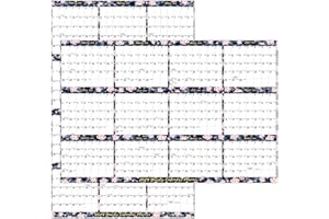 JOURNALTASTIC Dry Erase Calendar 2024 - January 2024 - December 2024, Yearly Wall Calendar, 2024 Dry Erase Wall Calendar, 34.6" x 22.9", Large Dry Erase Calendar For Wall, Wet & Dry Erase Laminated,