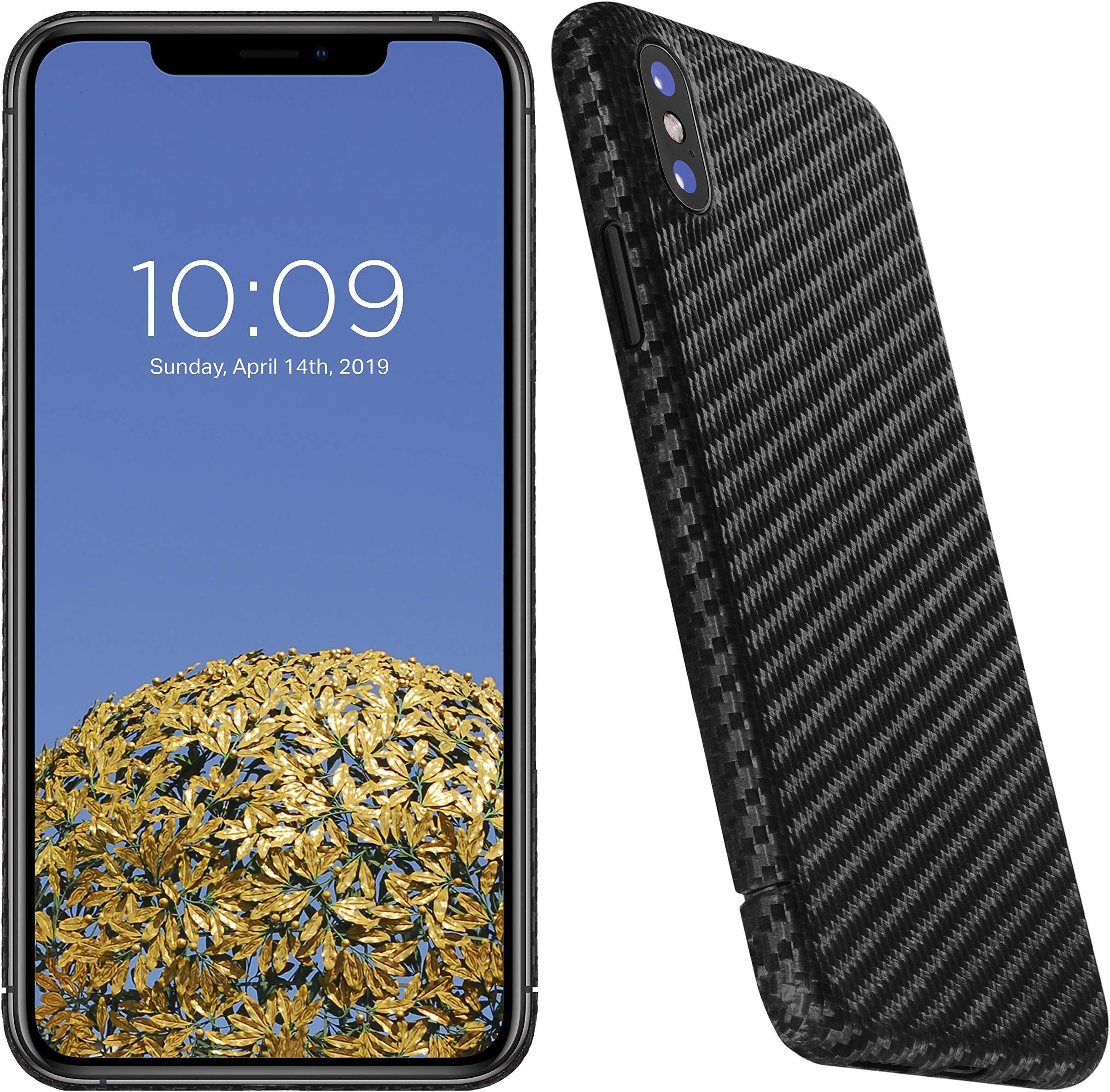 VIVERSIS Real Carbon Fiber Case for iPhone Xs Max, Ultra Thin and Lightweight, Robust, Premium Quality Made in Germany
