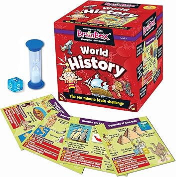 BrainBox for Kids World History Card Game, Multi Color