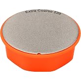 SHARPAL 216N Dual-Grit Diamond Sharpening Stone | Extra Coarse 220 / Fine 600 Grit, Knife &amp; Garden Tool Sharpener for Lawn Mower Blades, Axes, Hatchets, Machetes, Hedge Shears