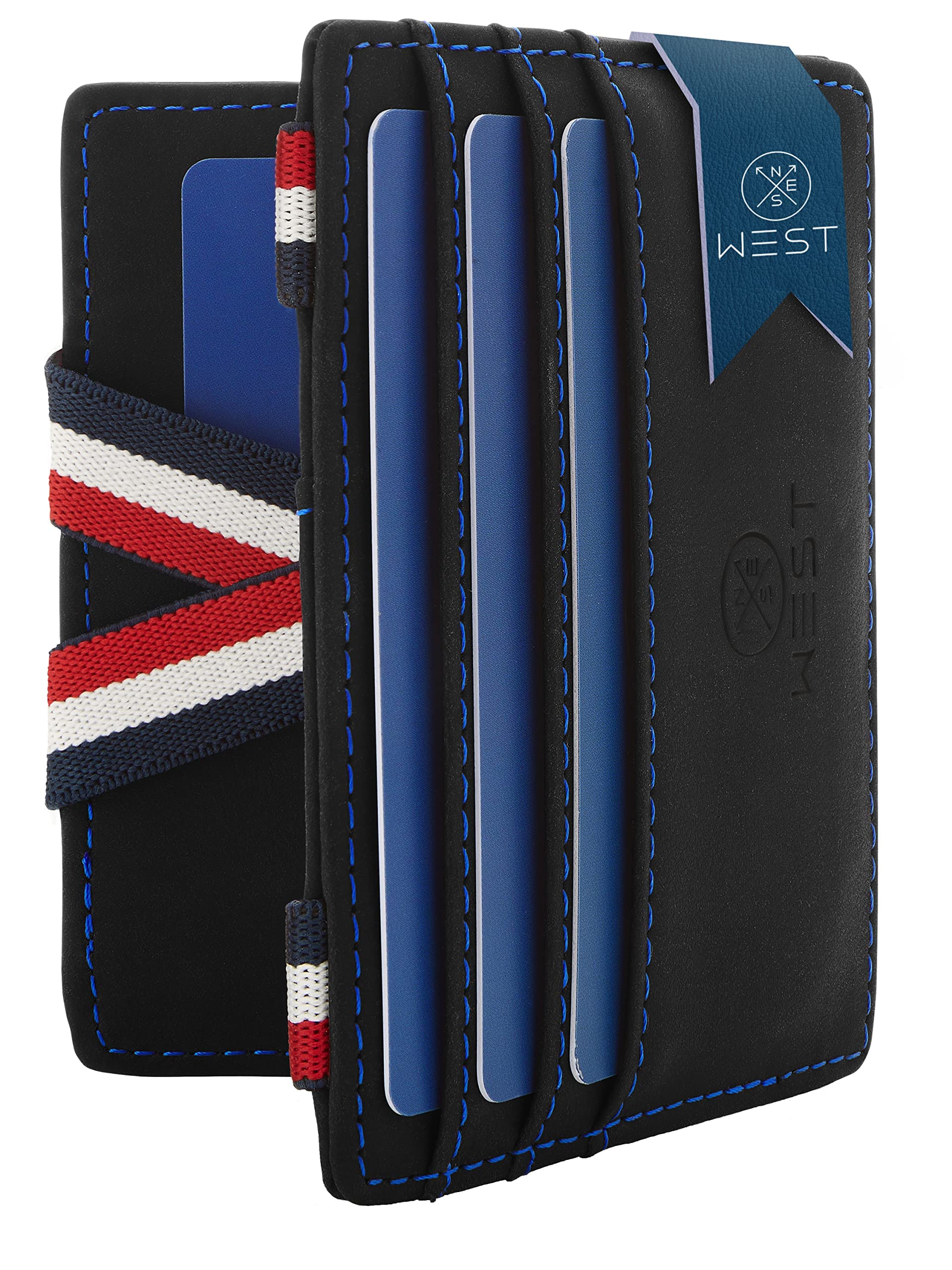 West Magic Wallet with Coin Compartment - Men's RFID Blocking Compact Wallet - Minimalist Gift Packaging