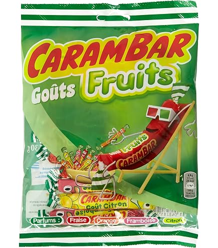 Chewing-gum Malabar Bubble Mix - Sachet De 214g - Goût Fruits Pétillants - Neuf