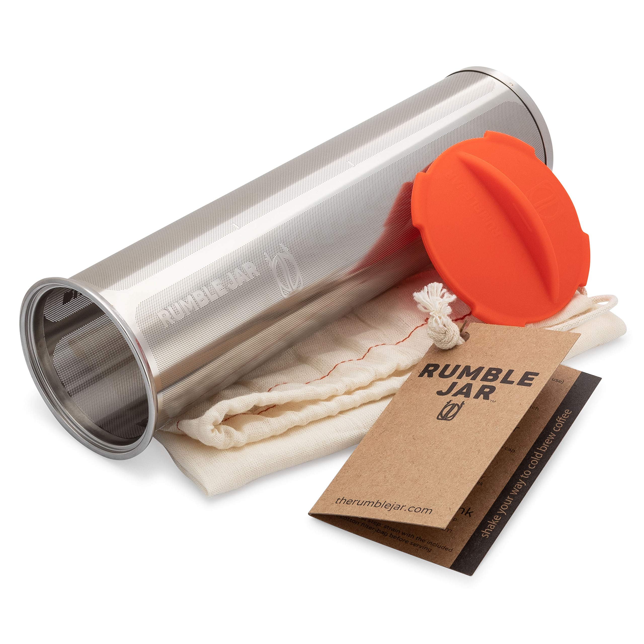 Rumble Jar - Next-Gen Cold Brew Coffee Maker for Mason Jars - 200 Micron Filter Is Ideal for Coarse Grounds & Stronger Coffee - Standalone Filter (no Mason Jar included)
