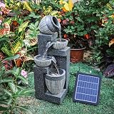 BTGGG Solar Water Fountain Rockery Garden Light 19x51 cm Outdoor Feature view 1