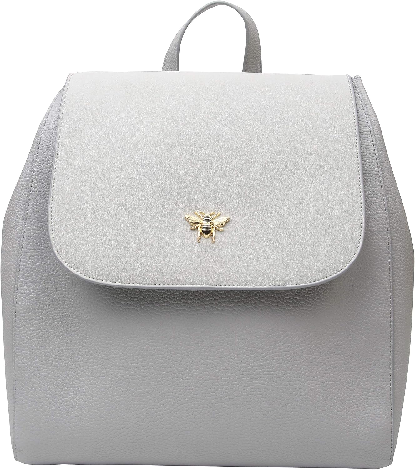 Ladies Backpack with Gold bee Embelishment by Alice Wheeler (Grey) - Image 4