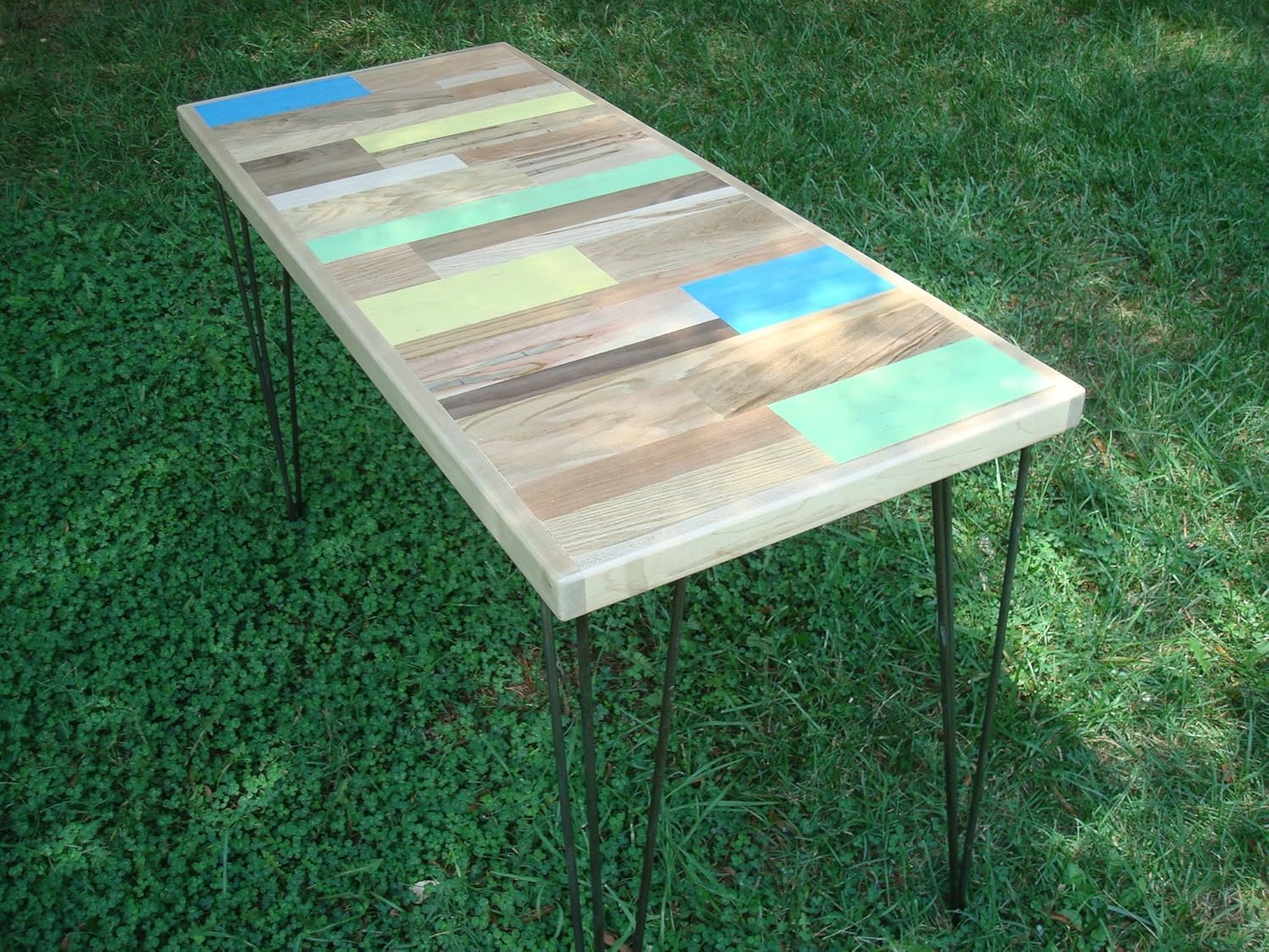 Reclaimed Wood Painted Table Reclaimed Wood Table Handmade