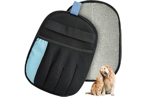 Rivalran Pet Hair Remover Glove for Dog & Cat, Reusable Electrostatic Magic Brush, Five-Finger Hair Removal Mitt for Cleaning