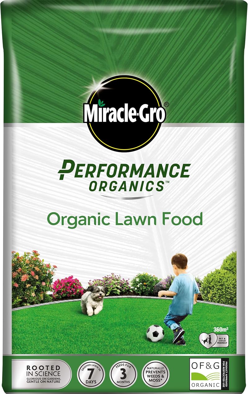Miracle-Gro Performance Organics Lawn Food 9.1kg, 360m2 Coverage