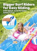 JOYIN 22.5ft Water Slide with 2 Bodyboards Backyard Splash Pool Blue Pink view 3