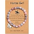 Baydurcan Horse Gifts for Teens, Horse Bracelets Birthday Gifts for Women Teens Nature Stone Bracelet