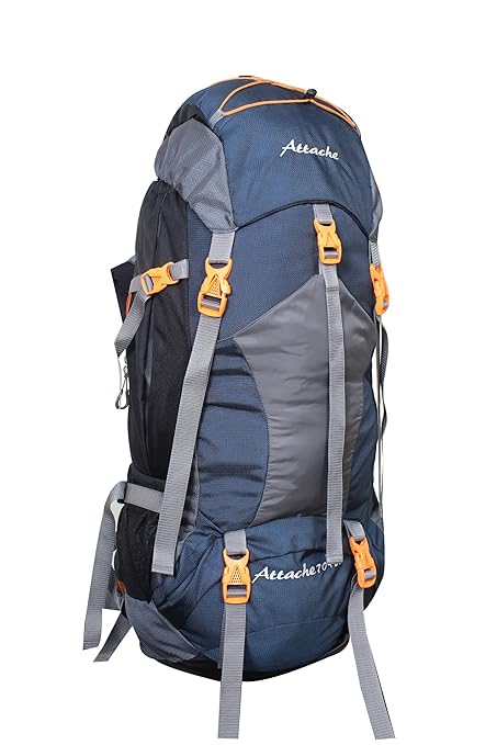 ATTACHE Polyester 75 Ltr Navy Blue Trekking Backpacks