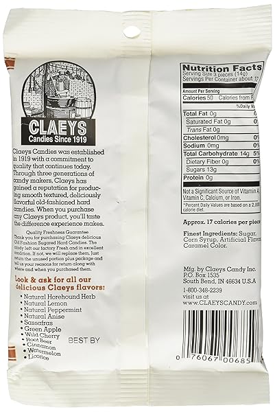 CLAEYS OLD FASHIONED ROOT BEER HARD CANDY 6 OZ.
