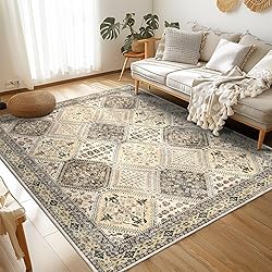 CAPALOCA 4x6 Area Rug Bohemian Rugs with Print