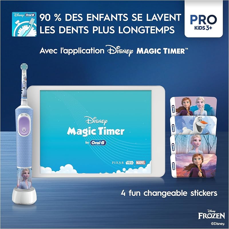 Brosse à Dents Electrique Pro Kids, Reine des Neiges, 1 Brossette