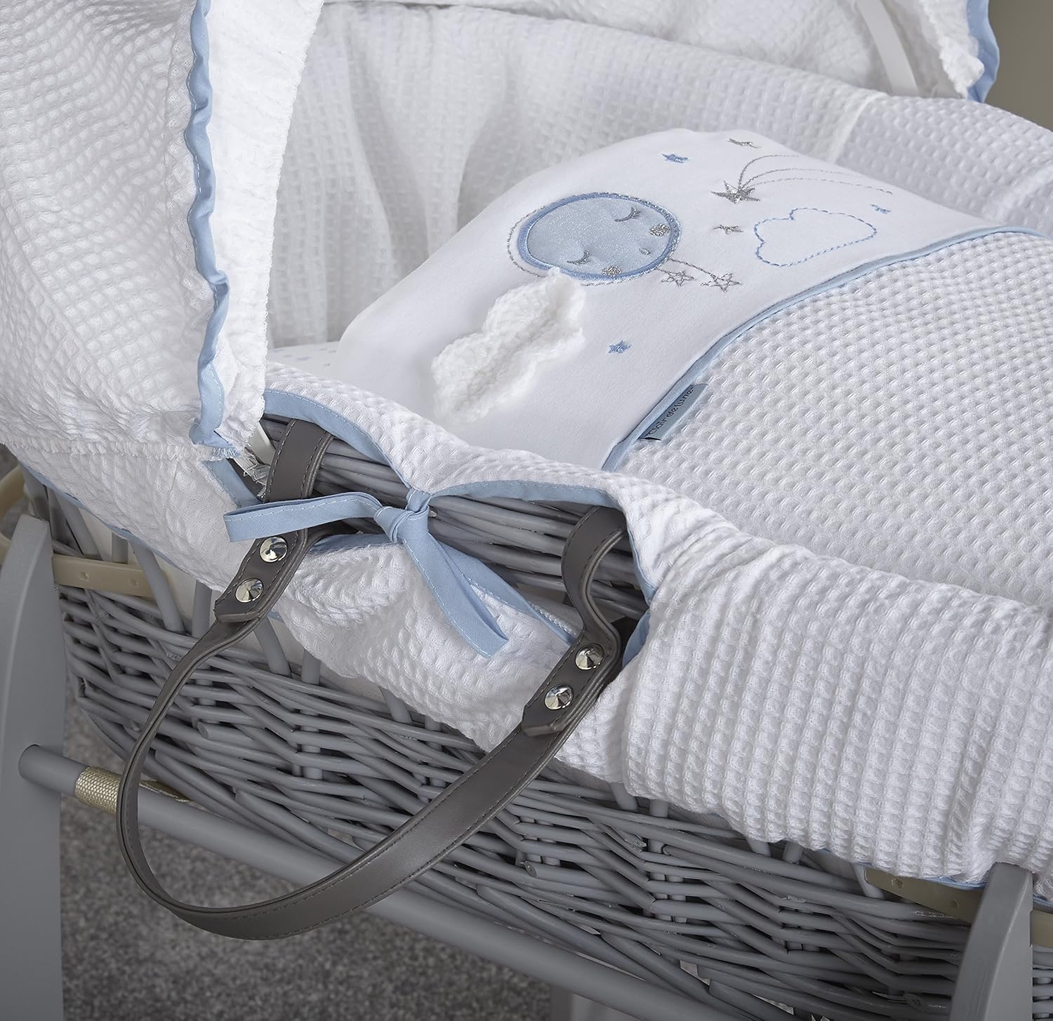 clair de lune grey moses basket