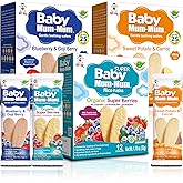 Baby Mum-Mum Organic Gentle Teething Crackers, Blueberry &amp; Goji Berry, Super Berry, Sweet Potato &amp; Carrot Variety Pack | 24 Count (Pack of 3) | Gluten Free, Allergen Free, Non-GMO