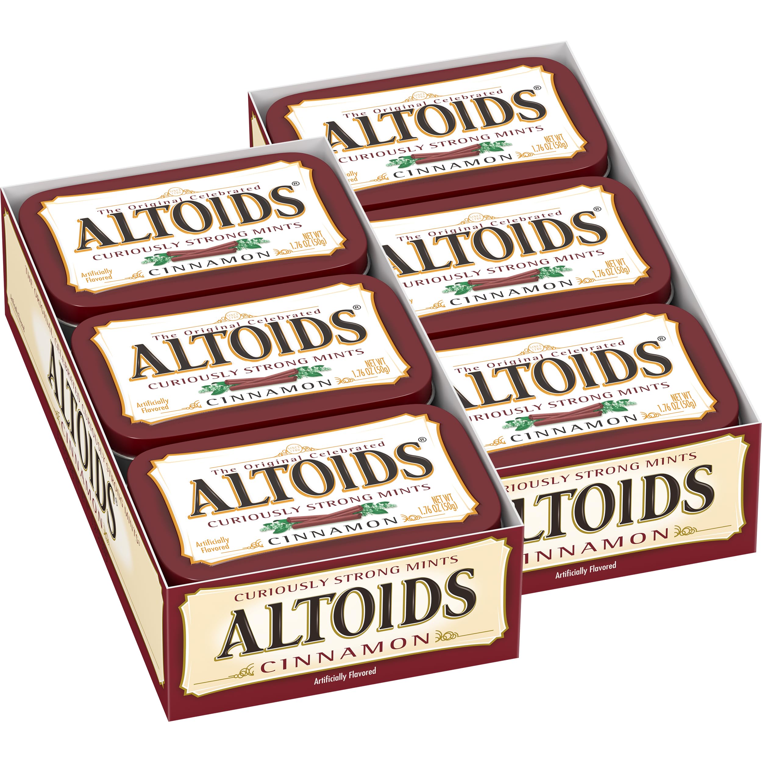 ALTOIDS Cinnamon Mints, 1.76 Oz (Pack of 12)