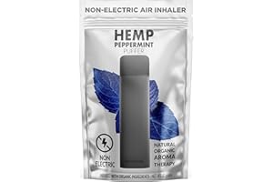 Natranal Hemp Puffer for Oral Fixation Relief, Inhaler Puffer to Quit, Delicious Flavour, Non Electric, Soft Tip Behavioral Aid Inhaler - Peppermint (Pack of 1)