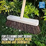 TDBS The Dustpan and Brush Store 10 Inch Outdoor Garden Broom with Wooden Handle view 2