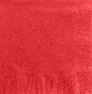 Amazon Basics Embossed Beverage Napkin, 2-Ply, 1/4 Fold, 9.5