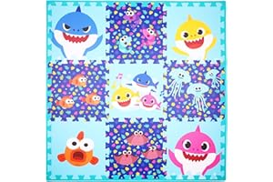 CAPELLI SPORT Baby Shark's Big Show! Kids Foam Mat, Interlocking Puzzle Non Slip Exercise Play Mat Flooring Tiles, Multi, 36 x 36 Inches, 9 Tiles