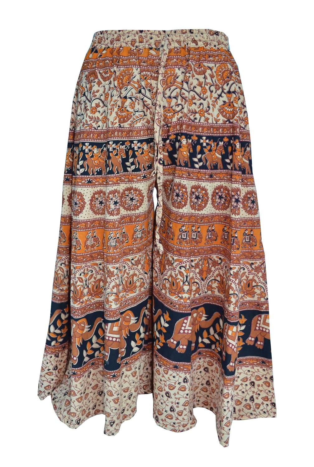 amber women's cotton palazzo bottom (multicolor)