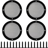 bociloy 4PCS 3&rdquo; Black Speaker Grill Covers, Round Metal Mesh Guard Protectors, Universal Decorative Grille with ABS Plastic Frame for DIY Home Speaker Car Audio Stereo Woofer Subwoofer