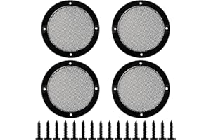 bociloy 4PCS 3” Black Speaker Grill Covers, Round Metal Mesh Guard Protectors, Universal Decorative Grille with ABS Plastic Frame for DIY Home Speaker Car Audio Stereo Woofer Subwoofer