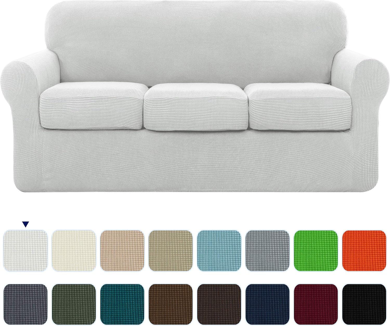 Slip Covers 4pc Single Sofa Seat Slipcovers Stretch Couch Cushion Protector Covers Brown Home Furniture Diy Coccinelli De