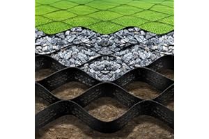 9.8x32.8ft 321 sq ft Gravel Ground Grid -2 Inch Thick Geo Grid Driveway Stabilization Grids - Driveway Grid System for Garden