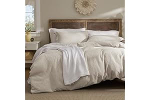 Bedsure Luxury Waffle Duvet Cover King Size - Textured Duvet Cover Set, Soft, Breathable Bedding Set (104"x90") with 2 Pillow