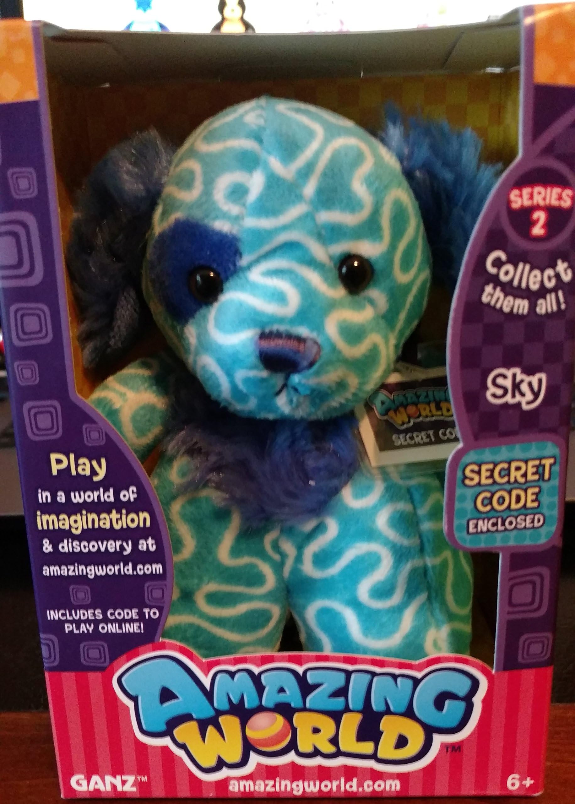Amazing World Series 2 Sky the Dog Interactive Plush Toy - 5.5"