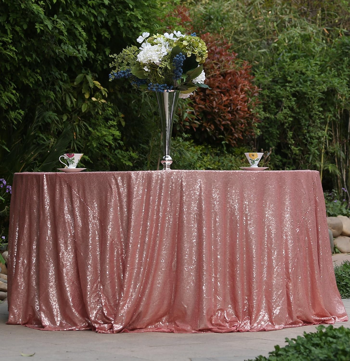 Best blush table cloth round