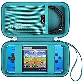 Canboc Carrying Case for WELLST·G Handheld Game -Preloaded 220 Retro Video Games/ My Arcade Atari Pocket Player Pro Game Console, Mesh Pocket fits Cable, SD Card, Turquoise (Case Only)