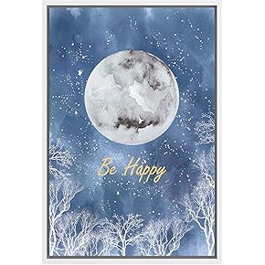 SIGNWIN Framed Canvas Wall Art Sparkle Gold Be...