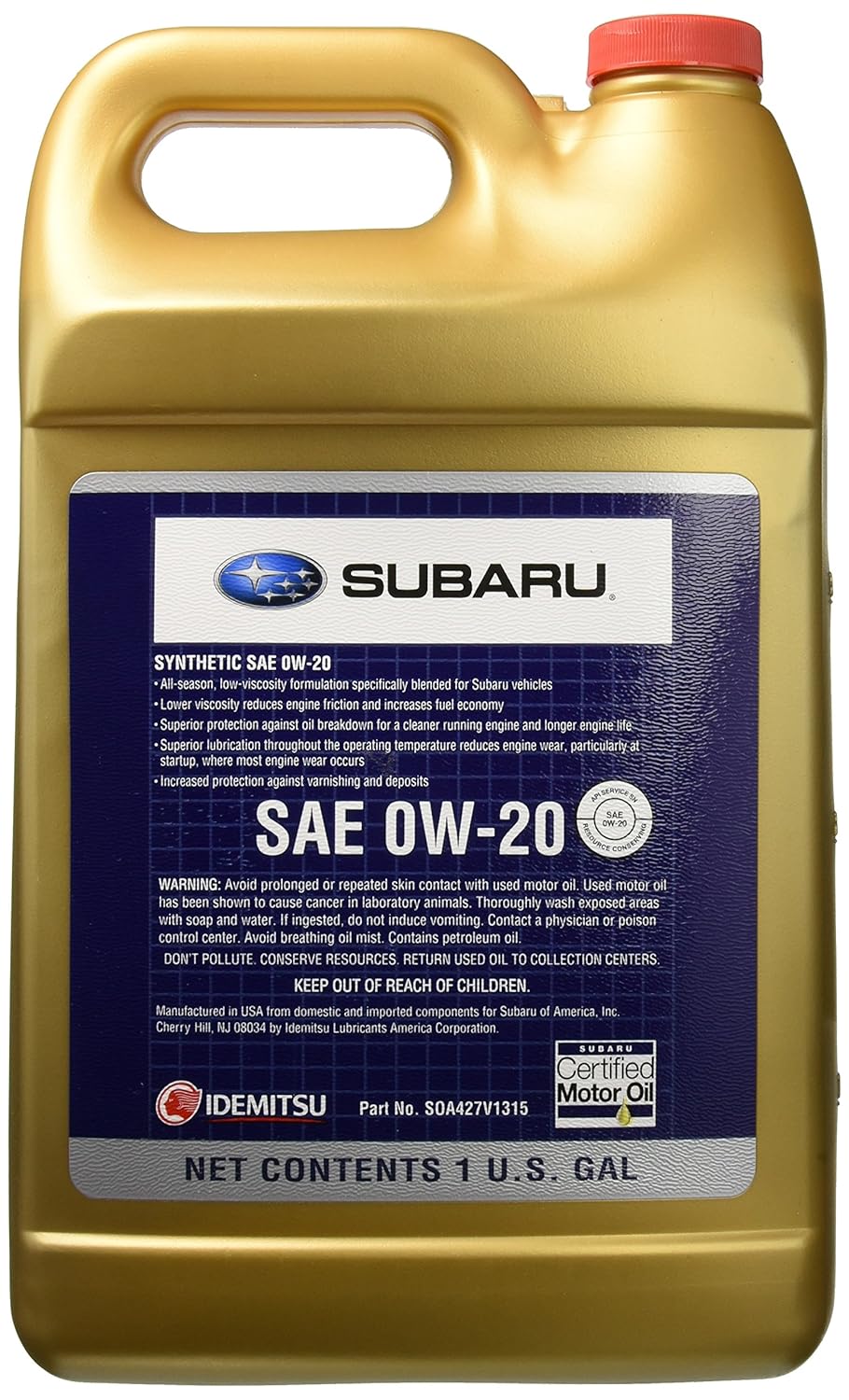 Subaru motor oil