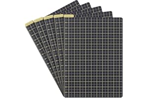 Thenshop 5 Pack A5 Yellow Pencil Board Reusable Notebook Accessory, Flexibility Layout Grids Board with Ruler Scale