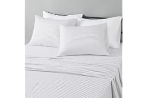 鶹 Basics Lightweight Super Soft Microfiber Sheet Set with Pillowcase, Plum, Printed, Queen