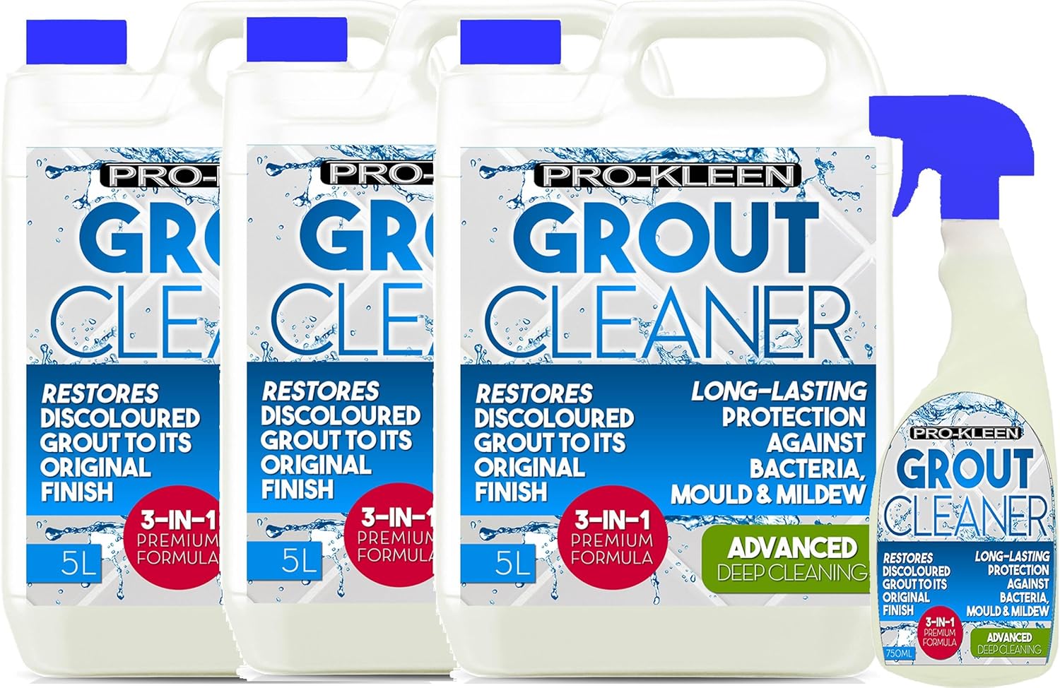15L + 750ml ProKleen Tile Grout Cleaner Restorer Reviver for Kitchen