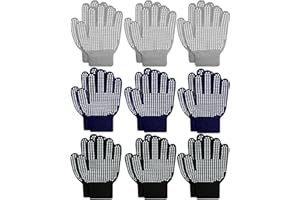 ONESING 9 Pairs Kids Gloves with Grips - Stretchy Kids Knit Gloves Winter Gloves for Boys Girls - Children Gloves for Winter