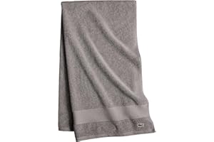 Lacoste Heritage 100% Supima Cotton Bath Sheet, Meteorite, 35" x 70" – Highly Absorbent & Quick Drying, Premium Super Soft Bath Towel, Bathroom Essential, Gift for All Occasions, Machine Washable