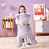 IKASA Giant Hippo Stuffed Animal Plush 78cm Soft Hugging Pillow Toy view 4