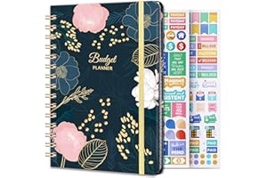 INDEME Budget Planner - Budget Book, 12 Month Financial Organizer, Expense Tracker, Undated Finance Planner & Account Book, 6.1" x 8.25" Monthly Budget Book, Bill Organizer, Start Anytime
