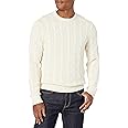 Goodthreads Men's Soft Cotton Cable Stitch Crewneck Sweater