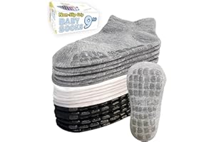 Simply Kids Baby Non-Slip Ankle Socks – Superior Grip, Soft Cotton, for Active Toddler Girls & Boys (Ages 0-7)