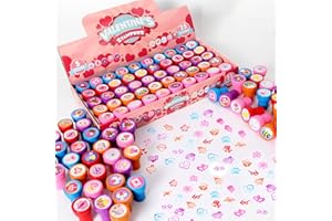 JOYIN 50 Pcs Valentines Day Arts and Crafts Stamper for Kids, Stamps for Valentine’s Day Classroom Exchanging Gifts, Novelty 