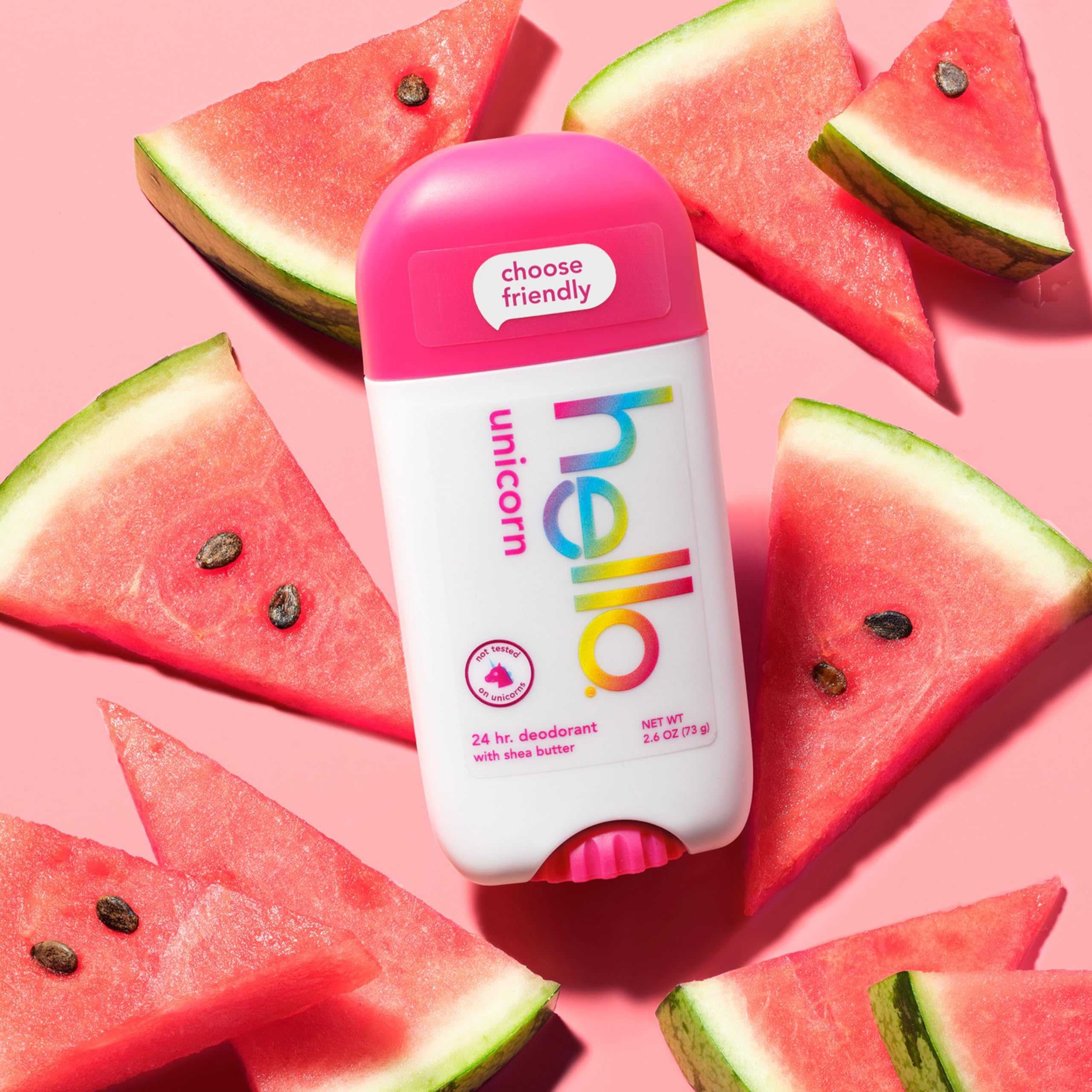 hello Unicorn Aluminum Free Deodorant for Women, Girls, Safe for Kids, Dermatologically tested, Natural Fragrance, 2 Pack