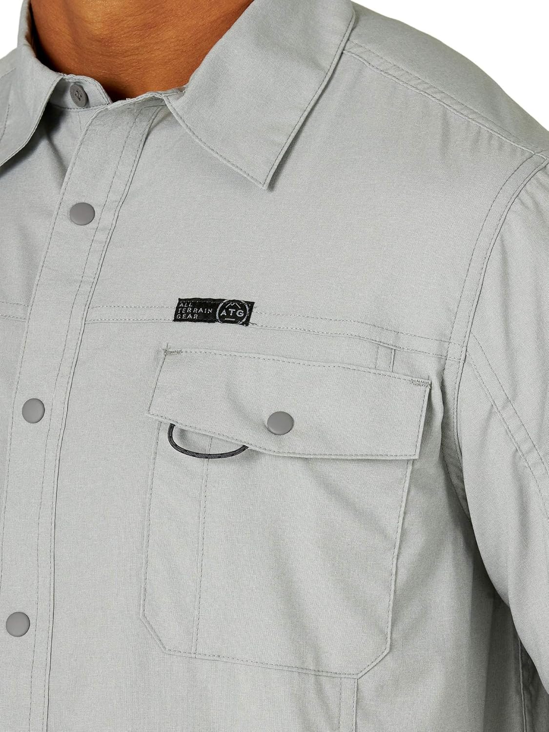 ATG by Wrangler Men's Short Sleeve Flap Pocket Hike Shirt at  Men’s Clothing store